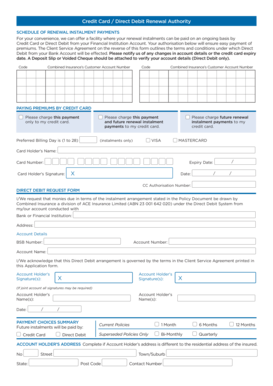 Credit Card / Direct Debit Renewal Authority