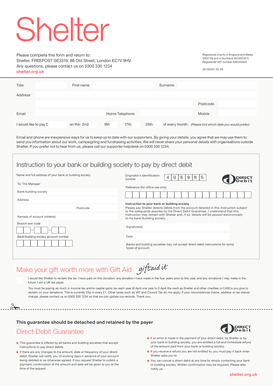 Shelter Donation Form