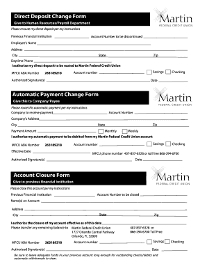 Please reroute my direct deposit per my instructions - martinfcu