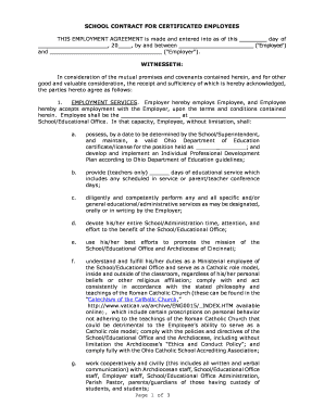 School Contract for Certificated Employees