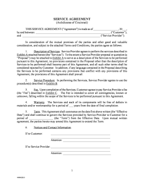Service Agreement