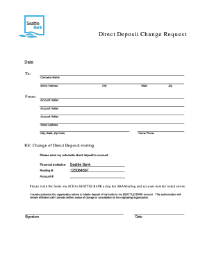 Seattle Bank Account Switch Kit