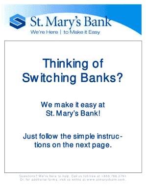 St. Mary’s Bank Switch Kit Instructions