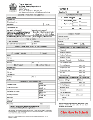 City of Medford Building Permit Application