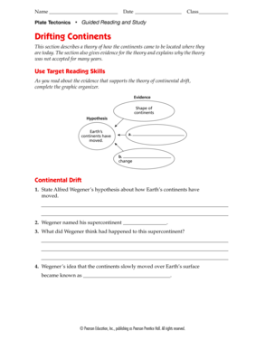Plate Tectonics Worksheet