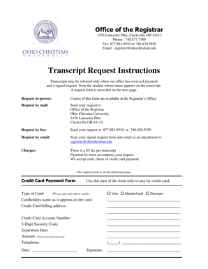 Transcript Request Form