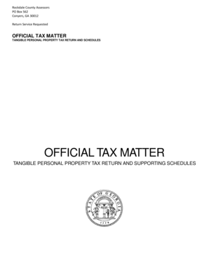 Georgia Tangible Personal Property Tax Return