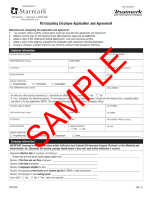 Participating Employer Application and Agreement