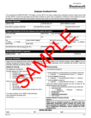 Employee Enrollment Form