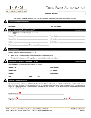 Third Party Authorization Form