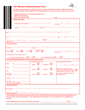 VSP Member Reimbursement Form