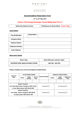 Accommodation Reservation Form