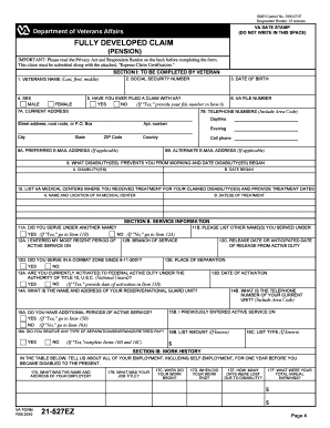 FULLY DEVELOPED CLAIM NOTICE - Aid and Attendance For ... - veteransaidbenefit