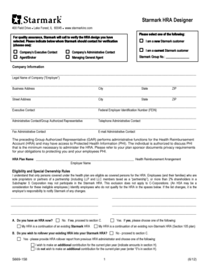 Starmark HRA Designer Form