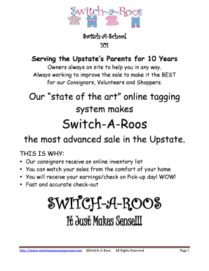 Switch-A-Roos Consignor Registration