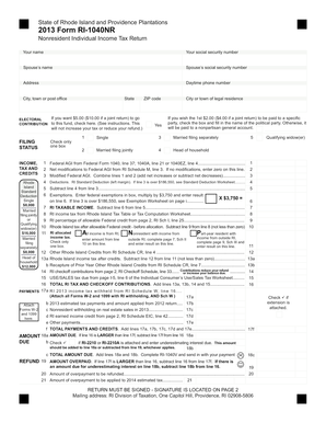 Rhode Island Nonresident Income Tax Return