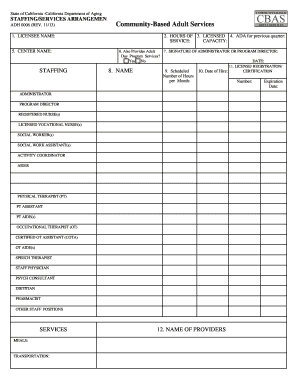 California ADH 0006 Staffing Services Arrangement