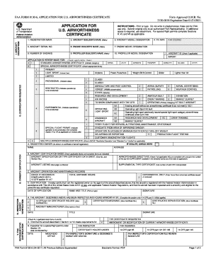FAA Form 8130-6 Application for US Airworthiness Certificate