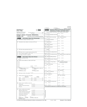 Schedule K-1 (Form 1065) 2004