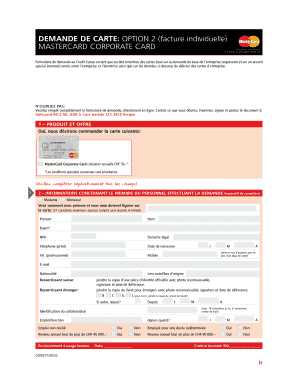 Formulaire de demande au Credit Suisse