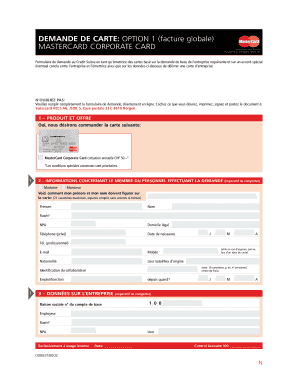 Formulaire de demande au Credit Suisse