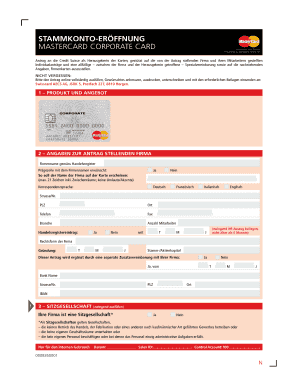 Stammkonto-Eröffnung
