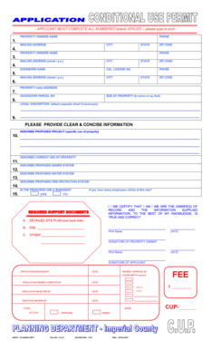 California Property Use Application Form