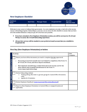 New Employee Checklist