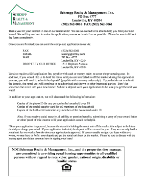 Rental Application Form