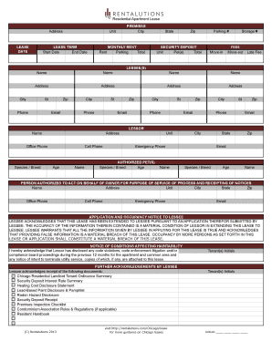 Chicago Residential Apartment Lease Template - Amazon S3