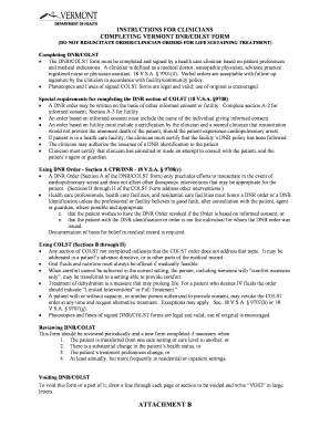 Vermont DNR/COLST Form