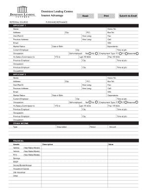 Mortgage Application Form