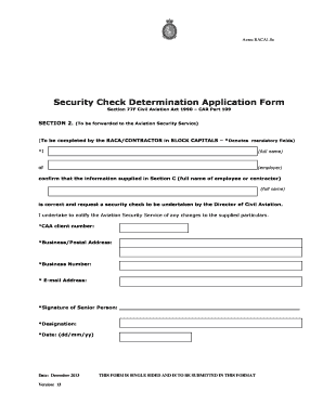New Zealand Security Check Consent Form