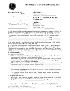 Domestic Violence No-Contact Order