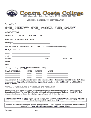 VA Certification Form