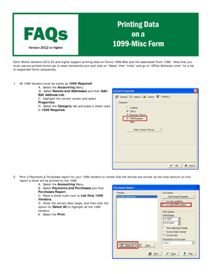 FarmWorks 1099-Misc and 1096 Form Printing Guide