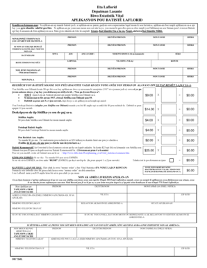 Florida Birth Certificate Application