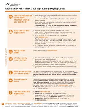 Health Coverage Application Form