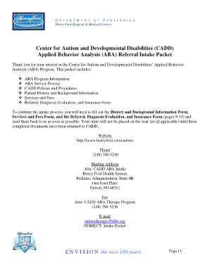 ABA Referral Intake Packet