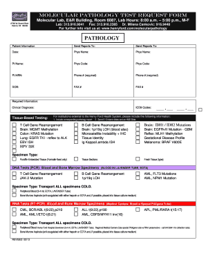 Molecular Pathology Test Request Form