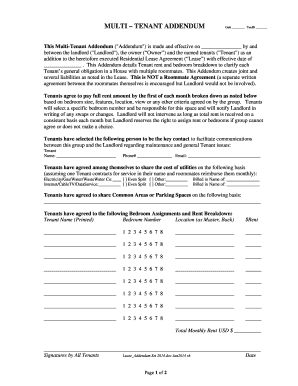 Multi-Tenant Addendum