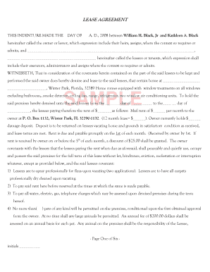 Florida Residential Lease Agreement