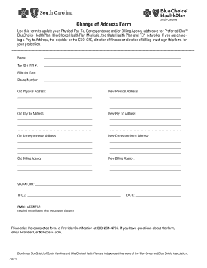 Change of Address Form