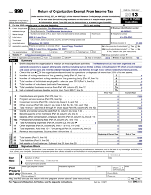 Form 990 Return of Organization Exempt From Income Tax