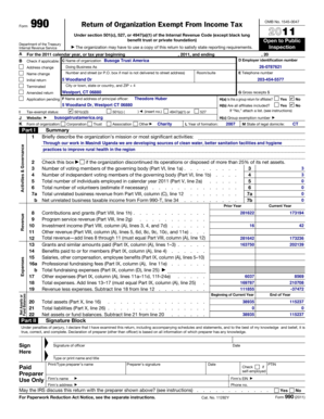 Form 990 Return of Organization Exempt From Income Tax
