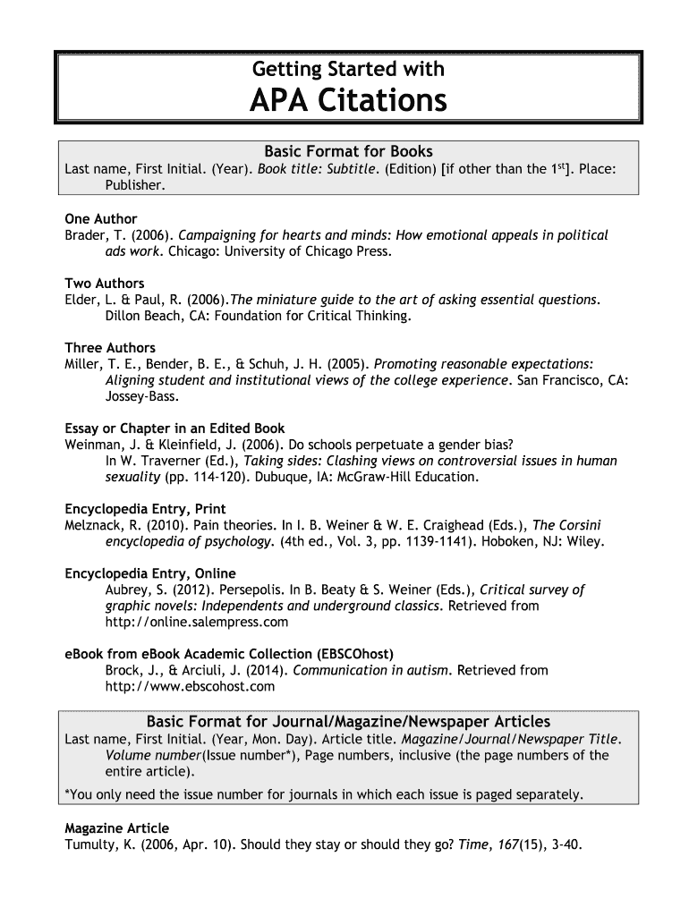 Fillable Online APA Citations Fax Email Print pdfFiller