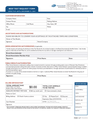 BEEF TEST REQUEST FORM - Zoetis