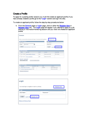 Applicant Profile Registration Form