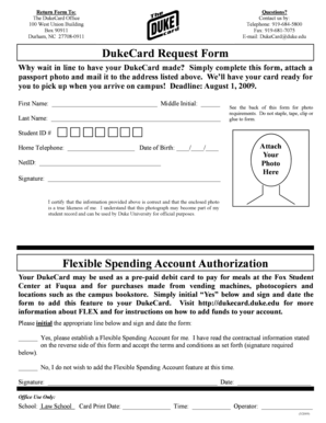 DukeCard Request Form