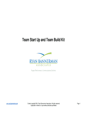 Team Start Up and Team Build Kit